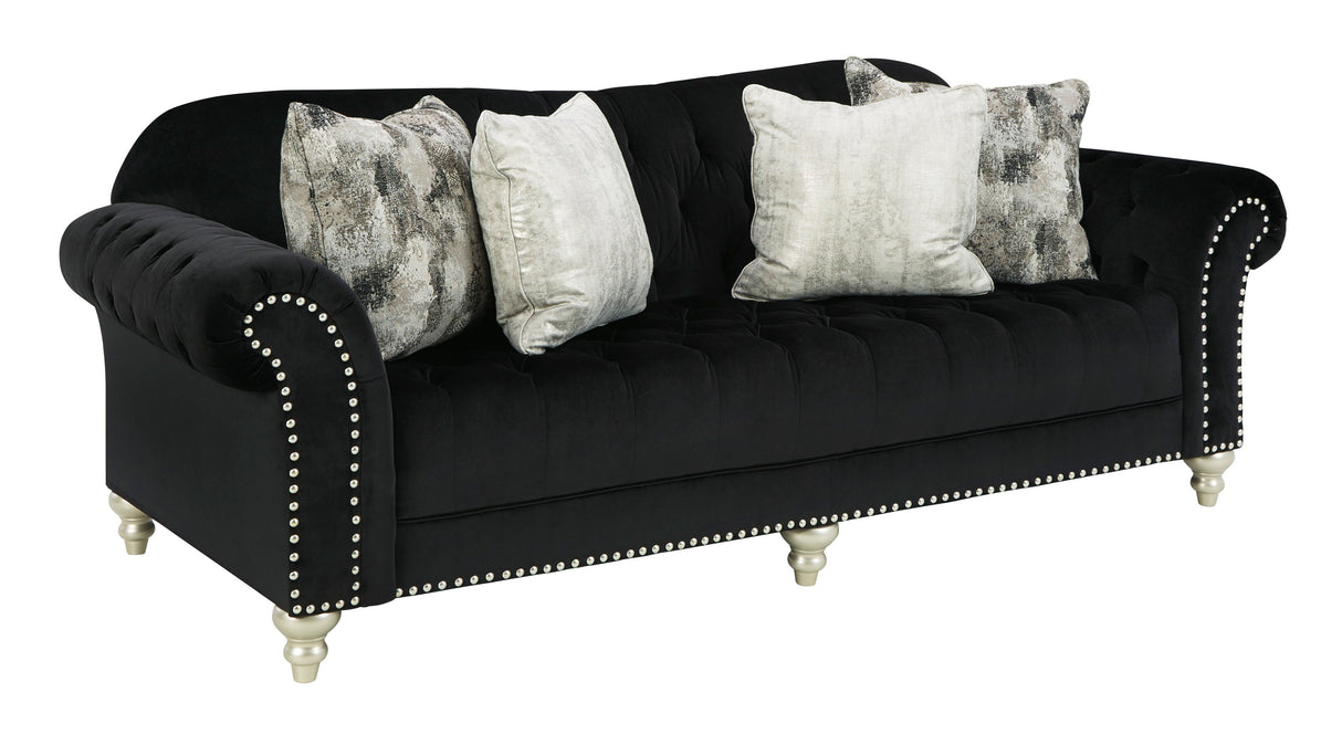 Harriotte Traditional Sofa in Black by Ashley Furniture Ashley Furniture