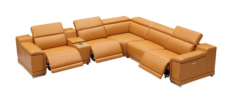 Hartley 6-Piece Sectional Leather w/3 Power Recliners | BH Design - sold by Home Elegance USA