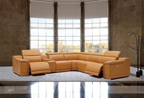 Hartley 6-Piece Sectional Leather w/3 Power Recliners | BH Design - sold by Home Elegance USA