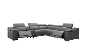 Hartley 6-Piece Sectional Leather w/3 Power Recliners | BH Design - sold by Home Elegance USA