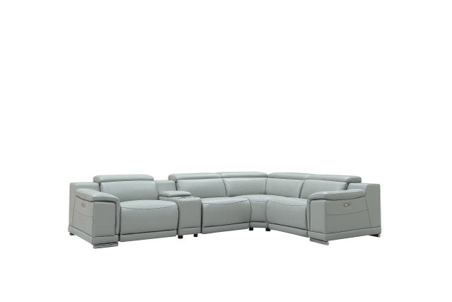 Hartley 6-Piece Sectional Leather w/3 Power Recliners | BH Design - Home Elegance USA
