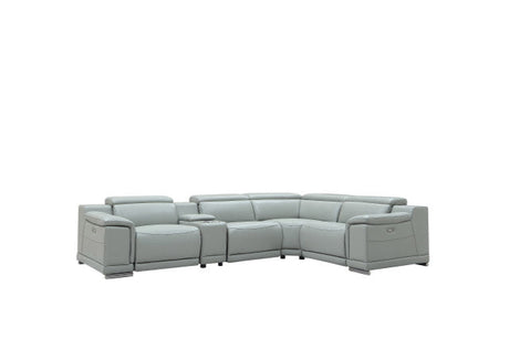 Hartley 6-Piece Sectional Leather w/3 Power Recliners | BH Design - Home Elegance USA