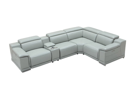 Hartley 6-Piece Sectional Leather w/3 Power Recliners | BH Design - sold by Home Elegance USA
