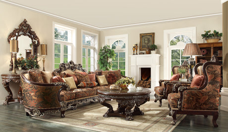 Hd-111 Traditional Chair In Dark Red Mahogany Mansion Finish | Homey Design