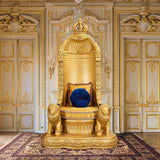 HD-1800 Versailles Style Lion Throne Chair in Metallic Antique Gold Finish by Homey Design - Home Elegance USA