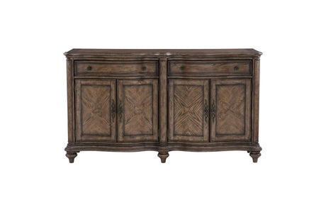 Heath Court Buffet in Brown Oak Traditional by Homelegance Homelegance Furniture