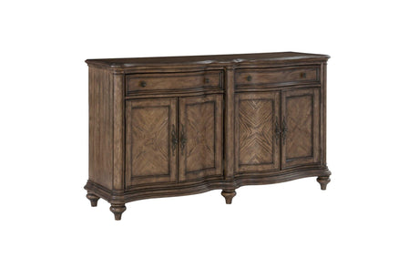 Heath Court Buffet in Brown Oak Traditional by Homelegance Homelegance Furniture