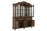 Heath Court China Cabinet in Brown Oak Traditional by Homelegance Homelegance Furniture