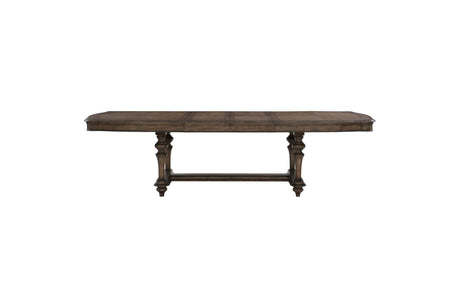 Heath Court Dining Table in Brown Oak Traditional by Homelegance Homelegance Furniture