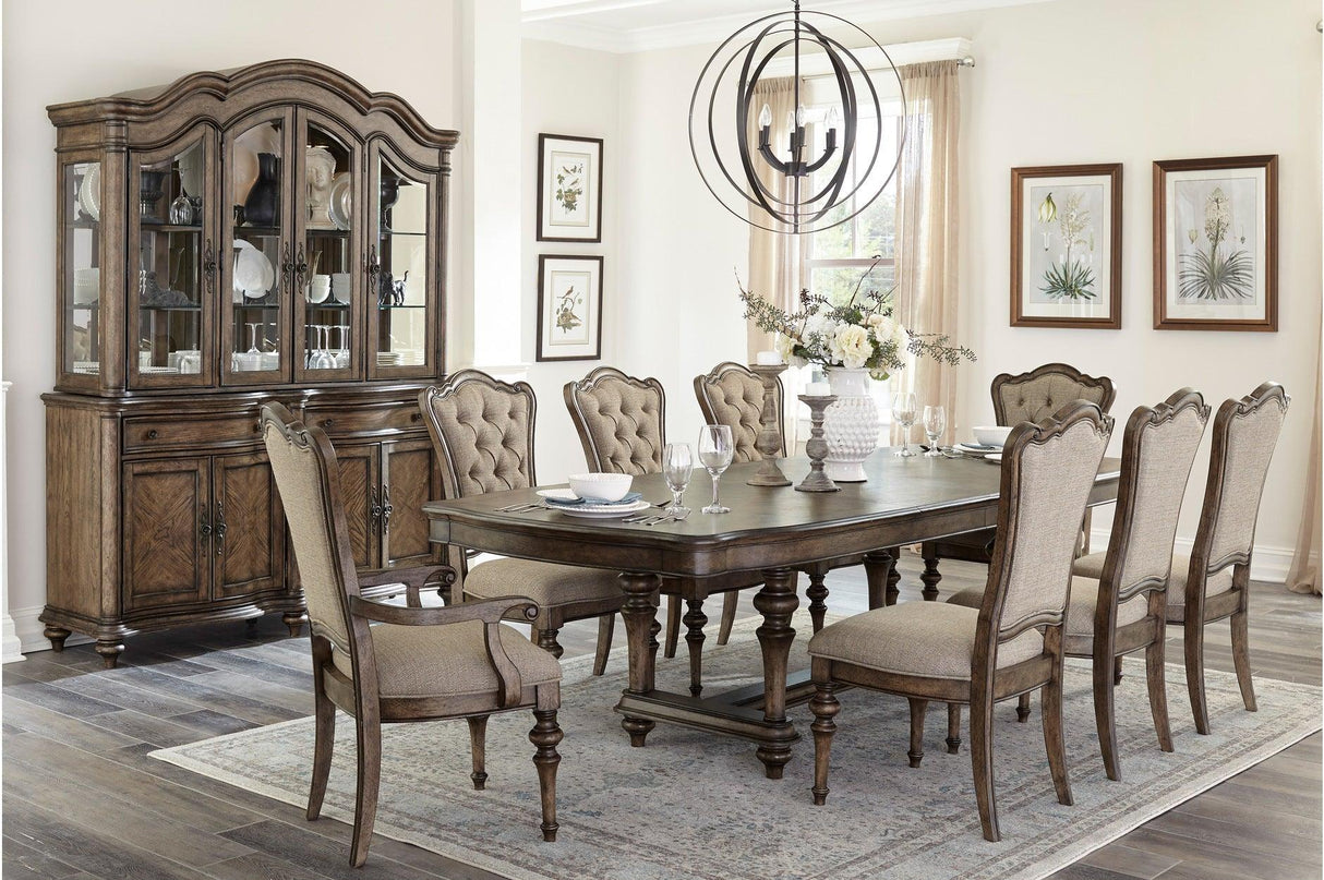 Heath Court Traditional Dining Room Set in Brown Oak by Homelegance