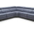 Hendrix 5-Piece Sectional Leather with 2 Power Recliners Slate Blue | Home Elegance USA