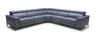 Hendrix 5-Piece Sectional Leather with 2 Power Recliners Slate Blue | Home Elegance USA
