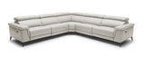 Hendrix 5-Piece Sectional Leather with 2 Power Recliners Smoke Gray | Home Elegance USA