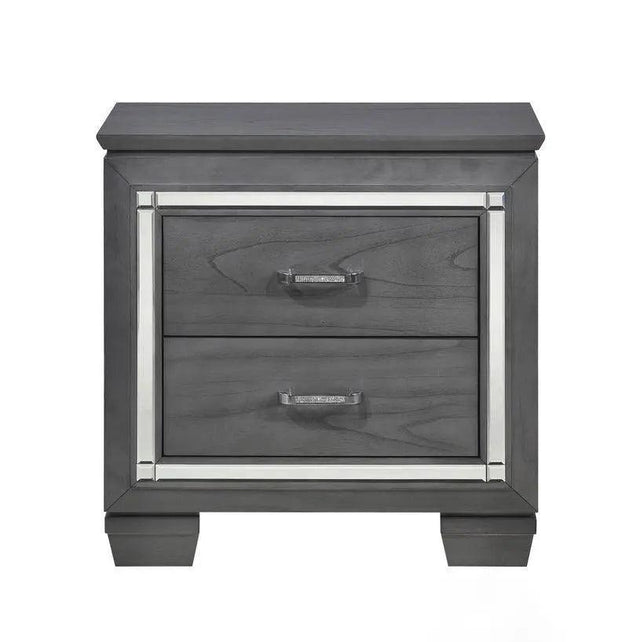 Homelegance Allura Nightstand In Gray 1916Gy-4