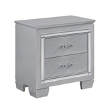 Homelegance Allura Nightstand In Silver 1916-4