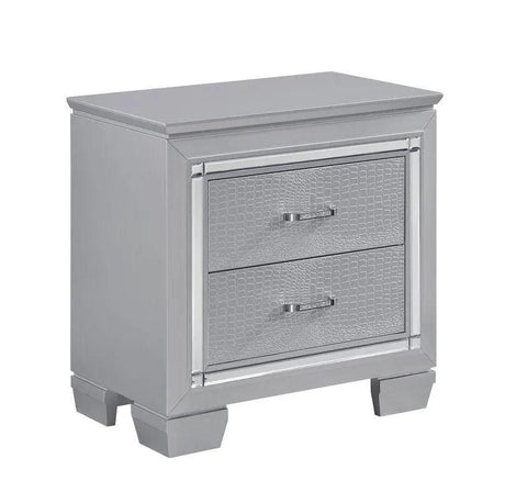 Allura Nightstand In Silver 1916-4 | Homelegance