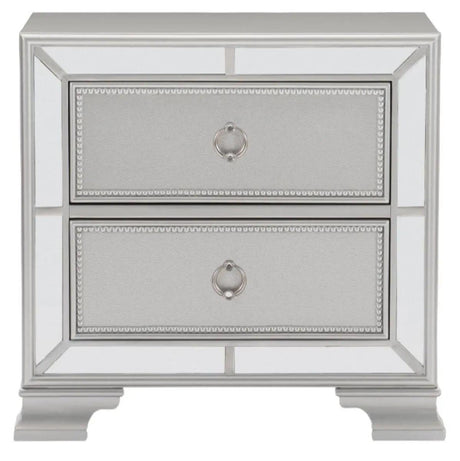 Homelegance Avondale Nightstand In Silver 1646-4