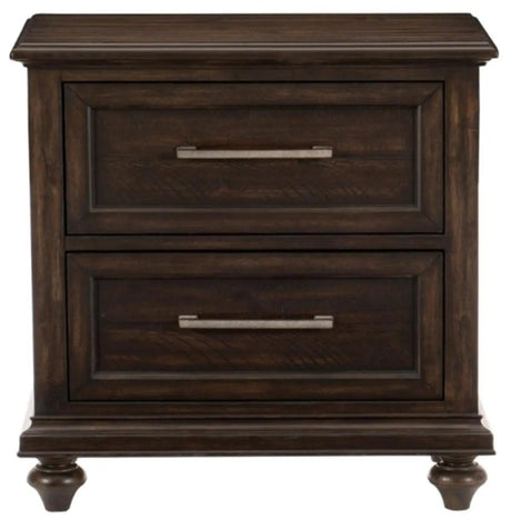 Homelegance Cardona Nightstand In Driftwood Charcoal 1689-4