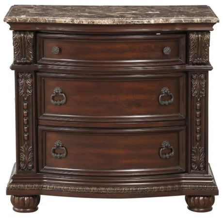 Homelegance Cavalier Nightstand In Dark Cherry 1757-4