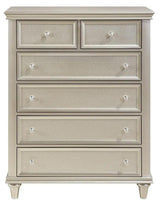 Homelegance Celandine 6 Drawer Chest In Silver 1928-9