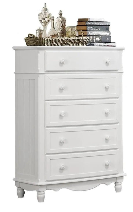 Homelegance Clementine 5 Drawer Chest In White B1799-9