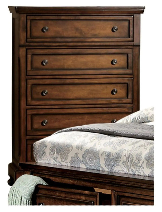 Homelegance Cumberland Chest In Brown Cherry 2159-9