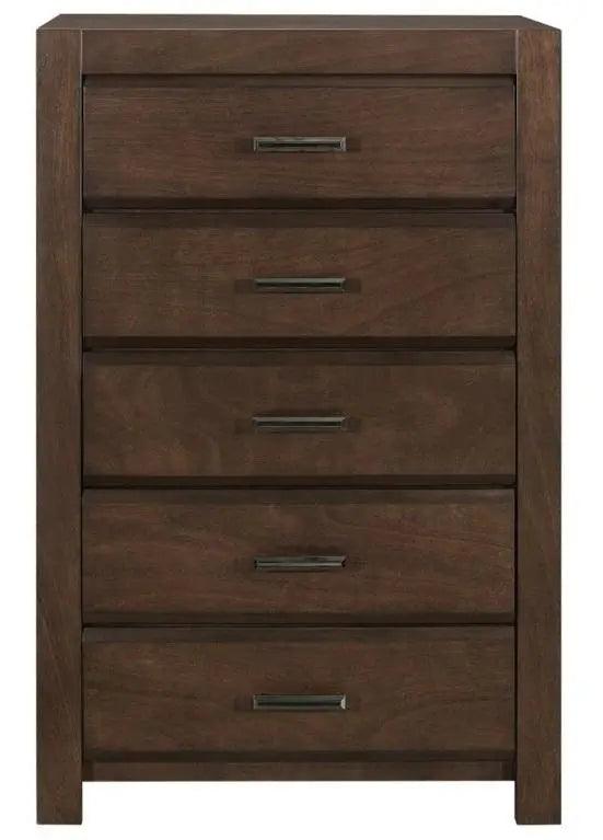 Homelegance Furniture Erwan 5 Drawer Chest In Dark Walnut 1961-9