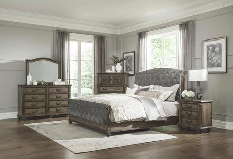 Rachelle 3 Drawer Nightstand In Weathered Pecan 1693-4 | Homelegance - Discontinued