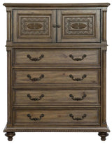 Homelegance Furniture Rachelle 4 Drawer Chest In Weathered Pecan 1693-9