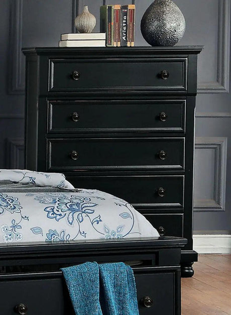 Homelegance Laurelin 5 Drawer Chest In Black 1714Bk-9