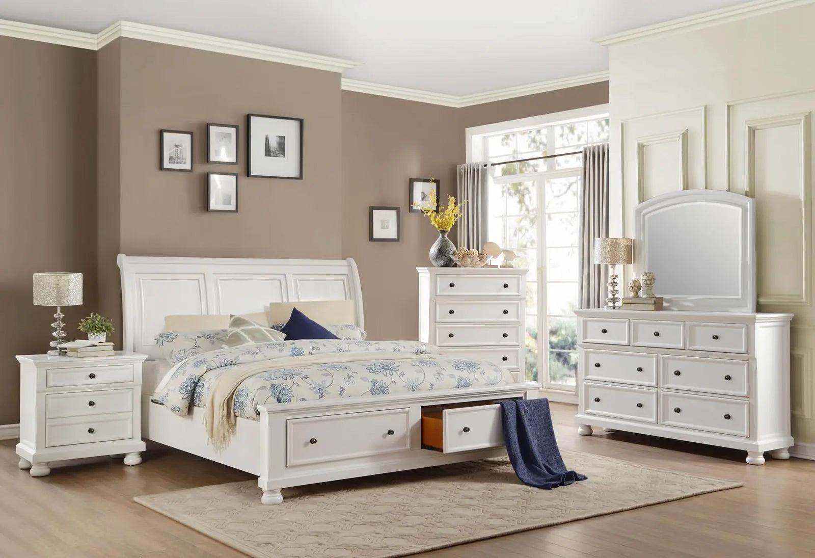 Homelegance Laurelin 5 Drawer Chest In White 1714W-9