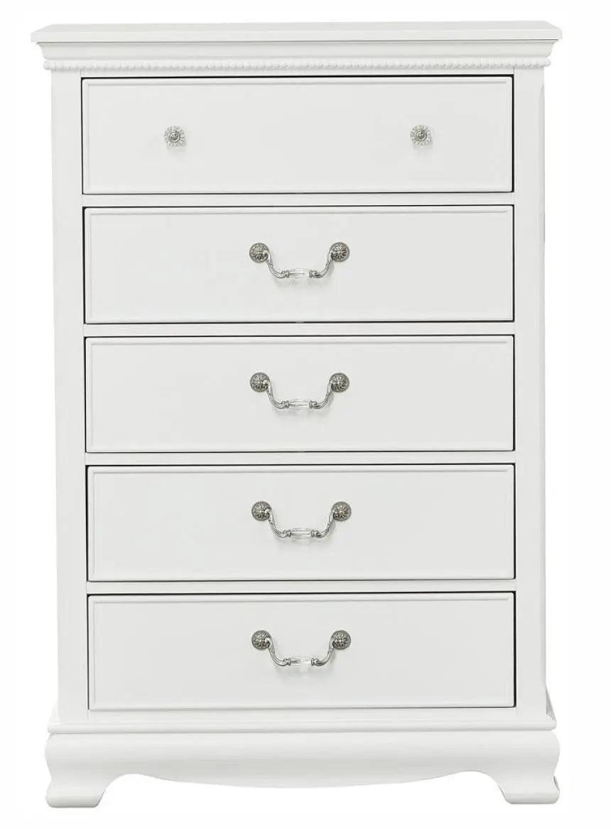 Homelegance Lucida 5 Drawer Chest In White 2039W-9