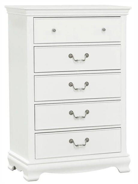 Lucida 5 Drawer Chest In White 2039W-9 | Homelegance