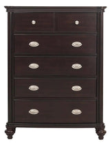 Homelegance Marston 5 Drawer Chest In Dark Cherry 2615Dc-9