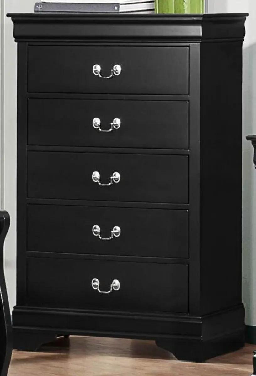 Homelegance Mayville 5 Drawer Chest In Black 2147Bk-9