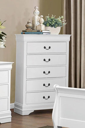 Mayville 5 Drawer Chest In White 2147W-9 | Homelegance