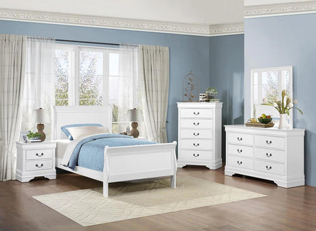 Homelegance Mayville 5 Drawer Chest In White 2147W-9