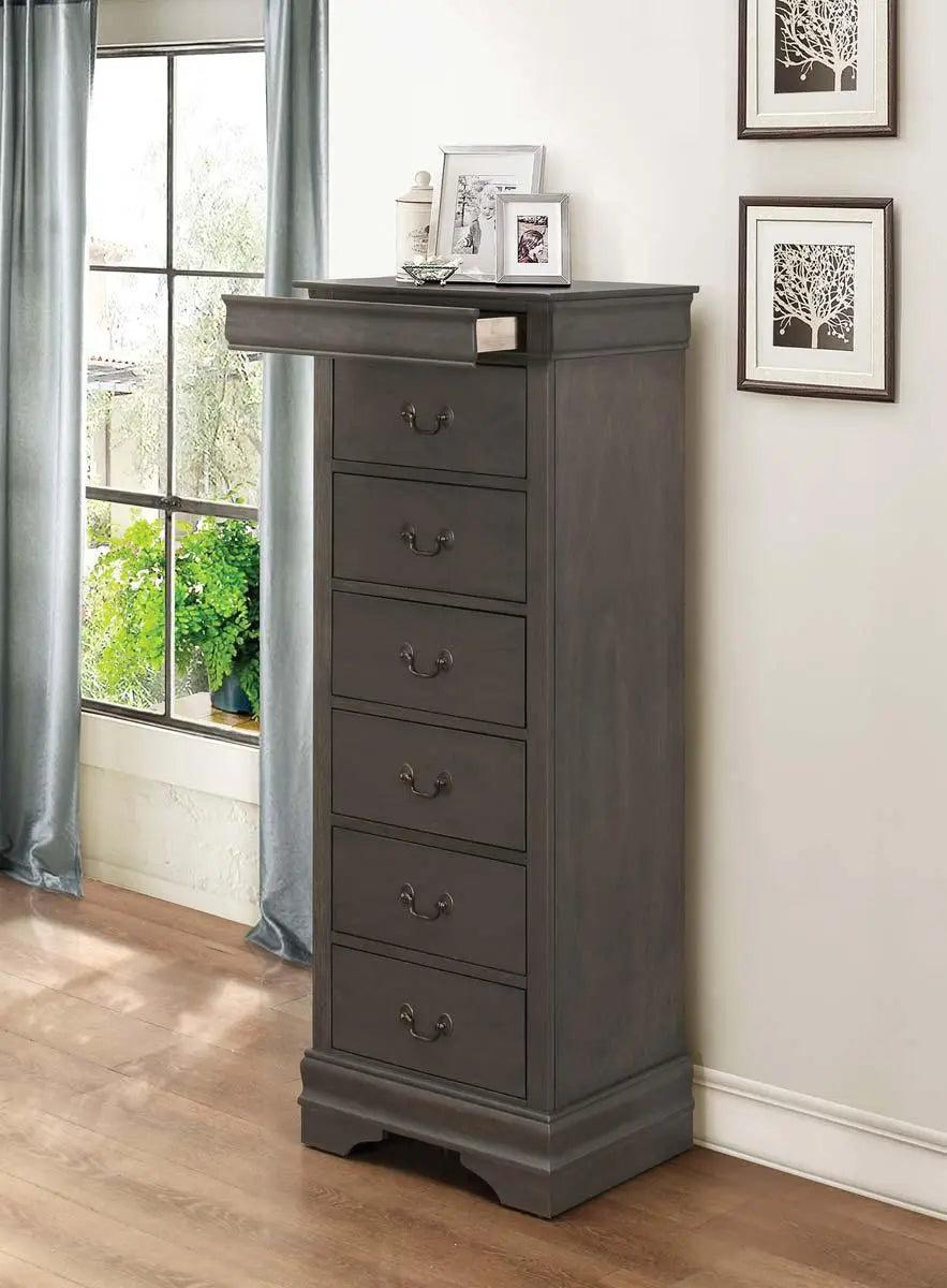 Homelegance Mayville 6 Drawer Lingerie Chest In Gray 2147Sg-12