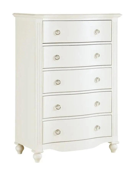 Homelegance Meghan 5 Drawer Chest In White 2058Wh-9