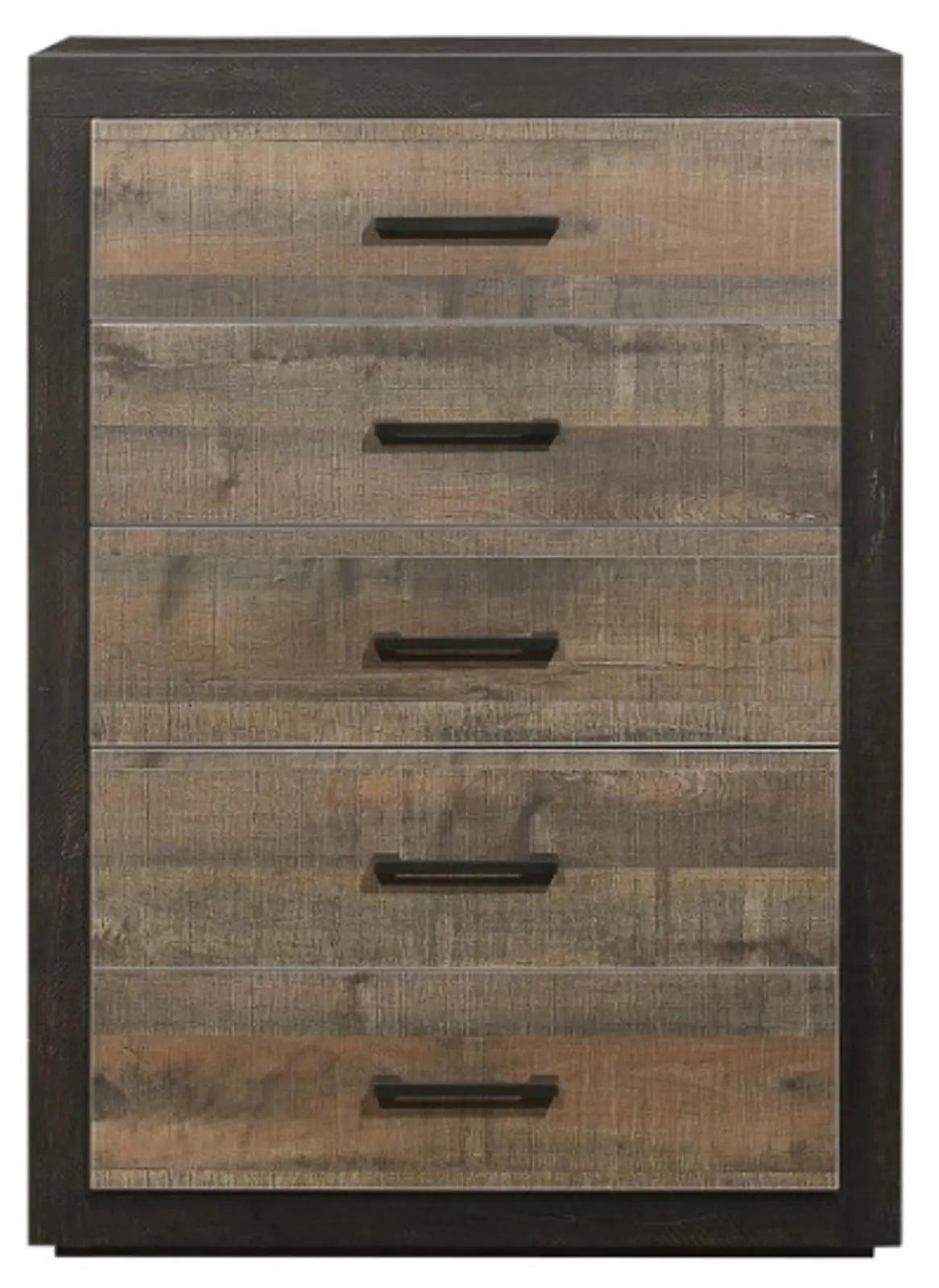 Homelegance Miter Chest In Rustin Mahogany & Dark Ebony 1762-9