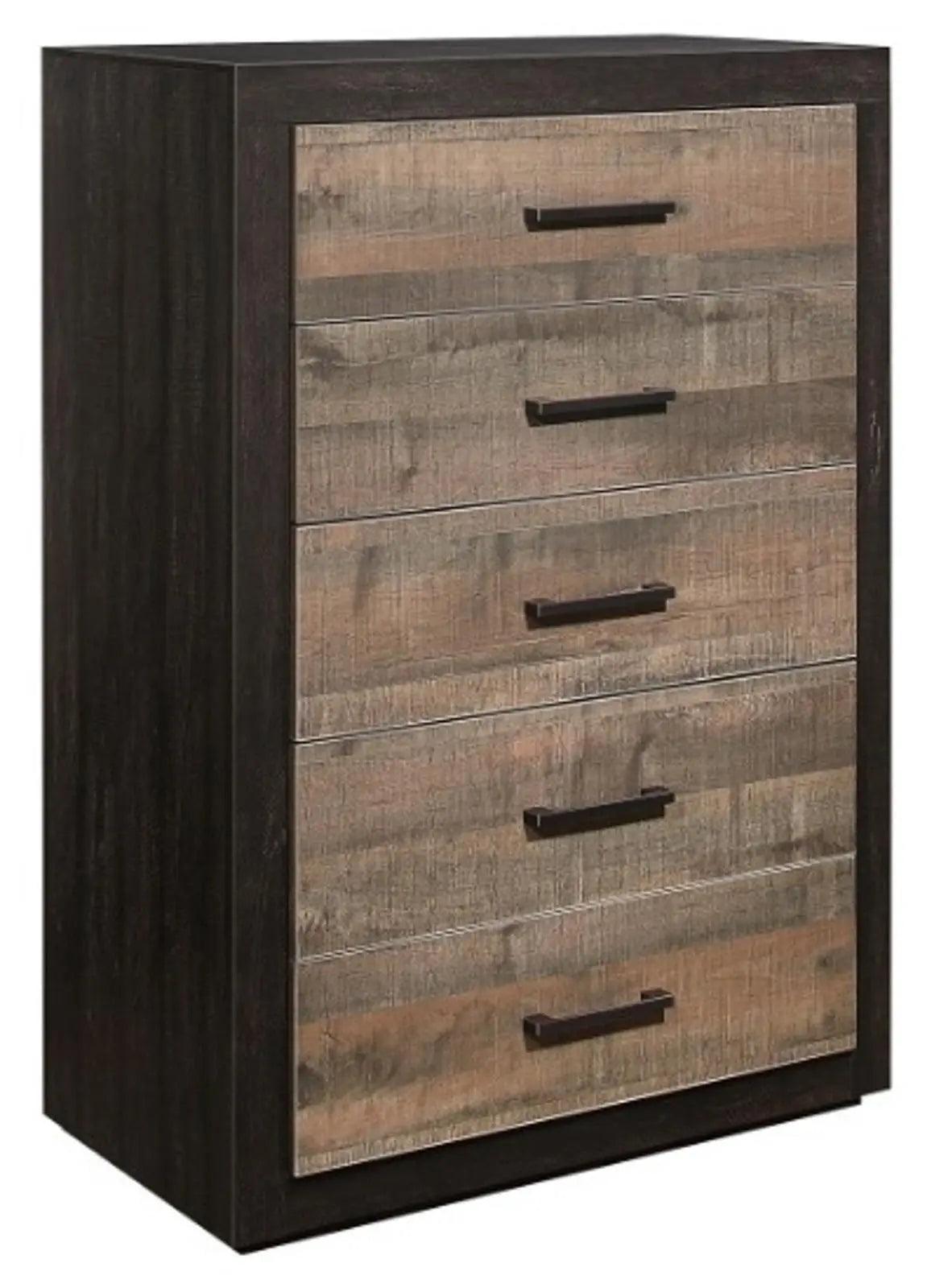 Homelegance Miter Chest In Rustin Mahogany & Dark Ebony 1762-9