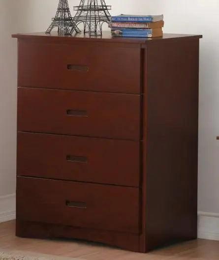 Homelegance Rowe 4 Drawer Chest In Dark Cherry B2013Dc-9