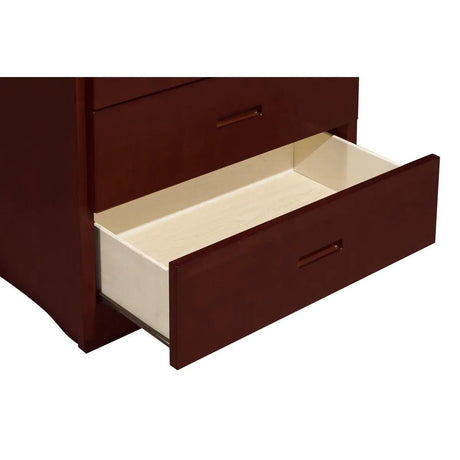 Homelegance Rowe 4 Drawer Chest In Dark Cherry B2013Dc-9