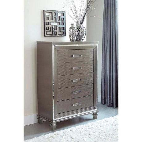 Homelegance Tamsin Chest In Silver Grey Metallic 1616-9