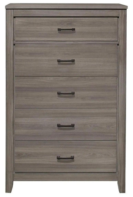 Homelegance Waldorf 5 Drawer Chest In Dark Gray 1902-9