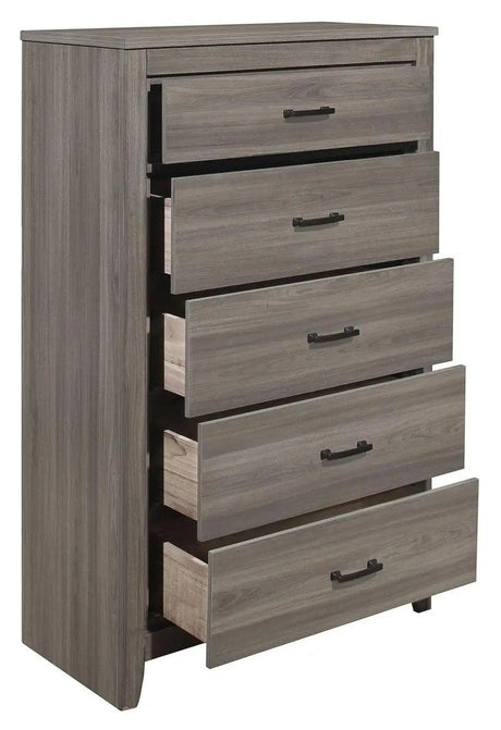 Homelegance Waldorf 5 Drawer Chest In Dark Gray 1902-9