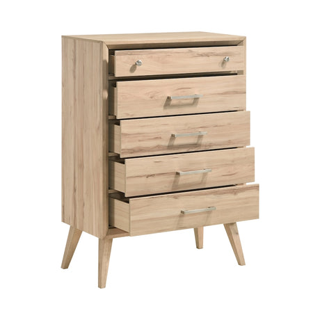 Homelegance Marrin 5-Drawer Chest in Natural Oak Finish – 1444-9 Collection - sold by Home Elegance USA