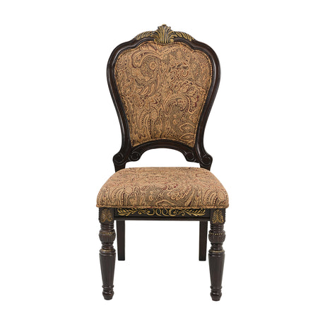 Homelegance Russian Hill Traditional Double Pedestal Dining Room Set – Cherry & Gold Finish
