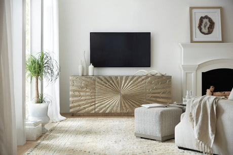 Big Bang 78-inch Entertainment Console in Silver Foil – Hooker Furniture