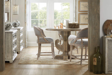 Boheme Garnier Barrel Back Counter Stool Antique Milk Paint – Hooker Furniture